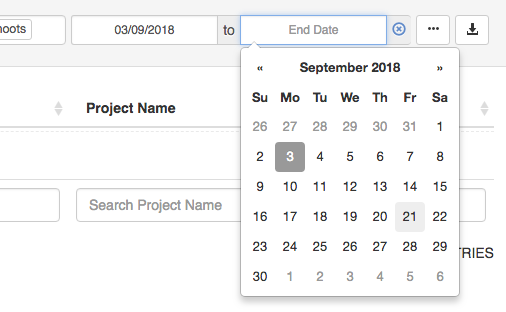 Booking Table Date Filtering