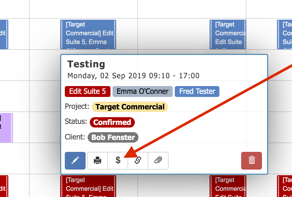 Booking Work Order Button